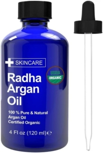 Radha Beauty摩洛哥坚果油 Radha Beauty USDA Certified Organic 100% Pure Oil - 4 oz. (Argan)