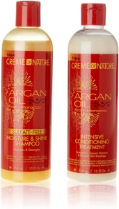 Creme of Nature摩洛哥坚果油洗发水 ARGAN OIL FROM MOROCCO INTENSIVE CONDITIONING TREATMENT & SULFATE FREE SHAMPOO 12oz EA