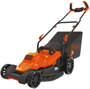 BLACK+DECKER BEMW482BH 12 安培 17 英寸电动割草机，带舒适手柄